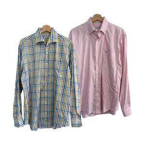 Lot of 2 Peter Millar Plaid Button Up Shirts